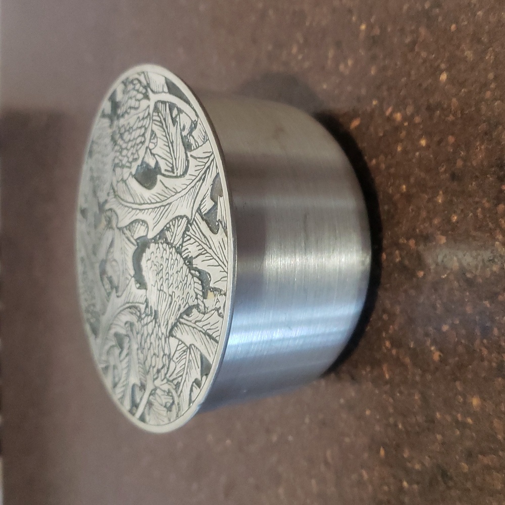 2018 Amos Pewter Jar.  Made in Canada.